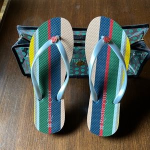 Rustic cuff flip flops